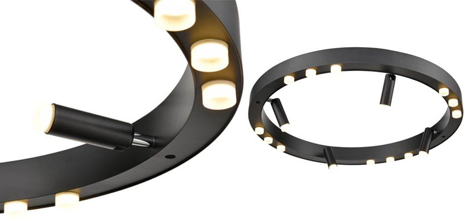 Потолочный светильник Rigor & Conciseness Lighting Black Disk Потолочный светильник Rigor & Conciseness Lighting Black Disk - Loft-Concept в Орле