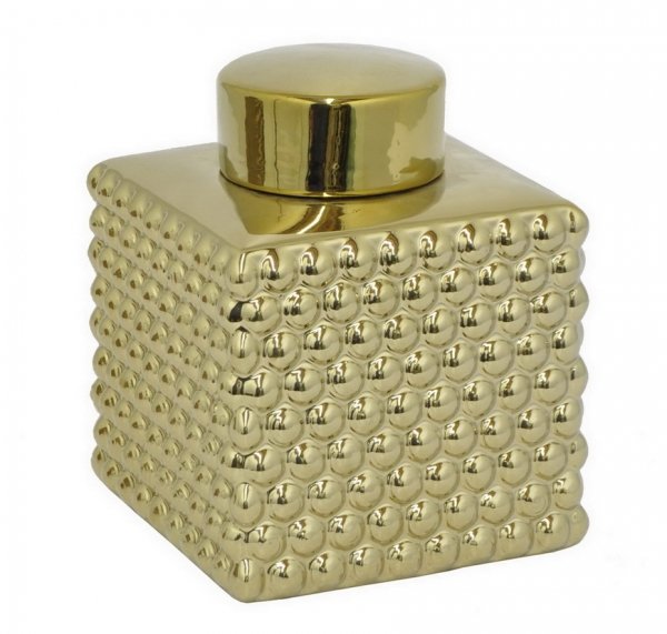 Сосуд с крышкой Chaplet Gold Small Золотой Сосуд с крышкой Chaplet Gold Small Золотой в Орле | Loft Concept