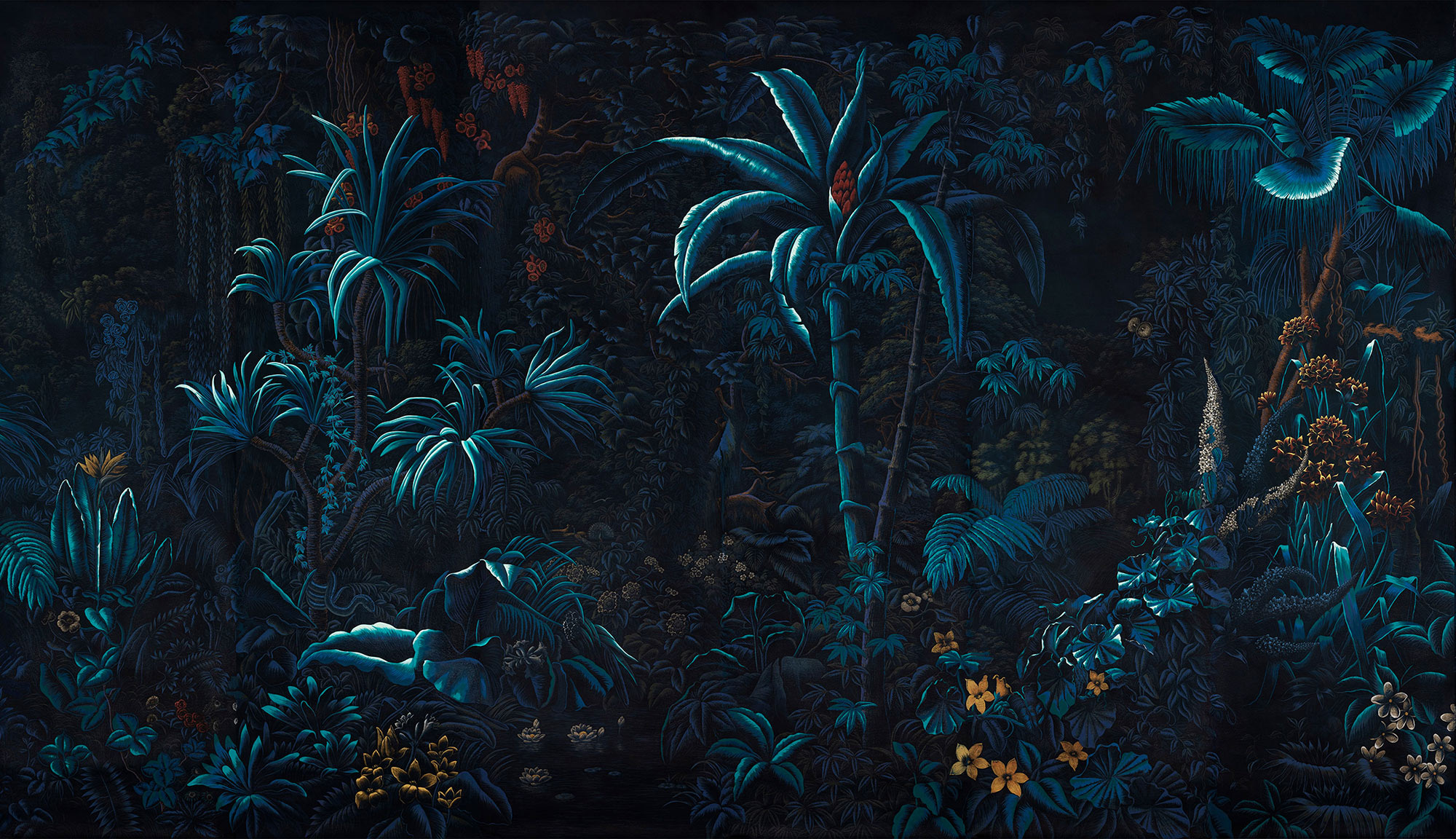 Обои ручная роспись L'Eden Moonlight on scenic Xuan paper Обои ручная роспись L'Eden Moonlight on scenic Xuan paper - постер Loft-Concept в Орле