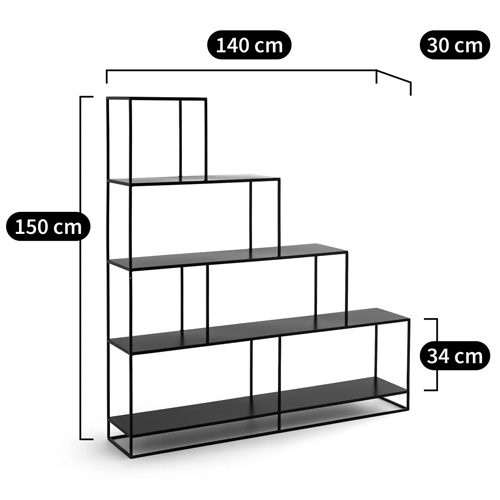 Ступенчатый стеллаж Menzie Steps Metal Rack Black Ступенчатый стеллаж Menzie Steps Metal Rack Black в Орле