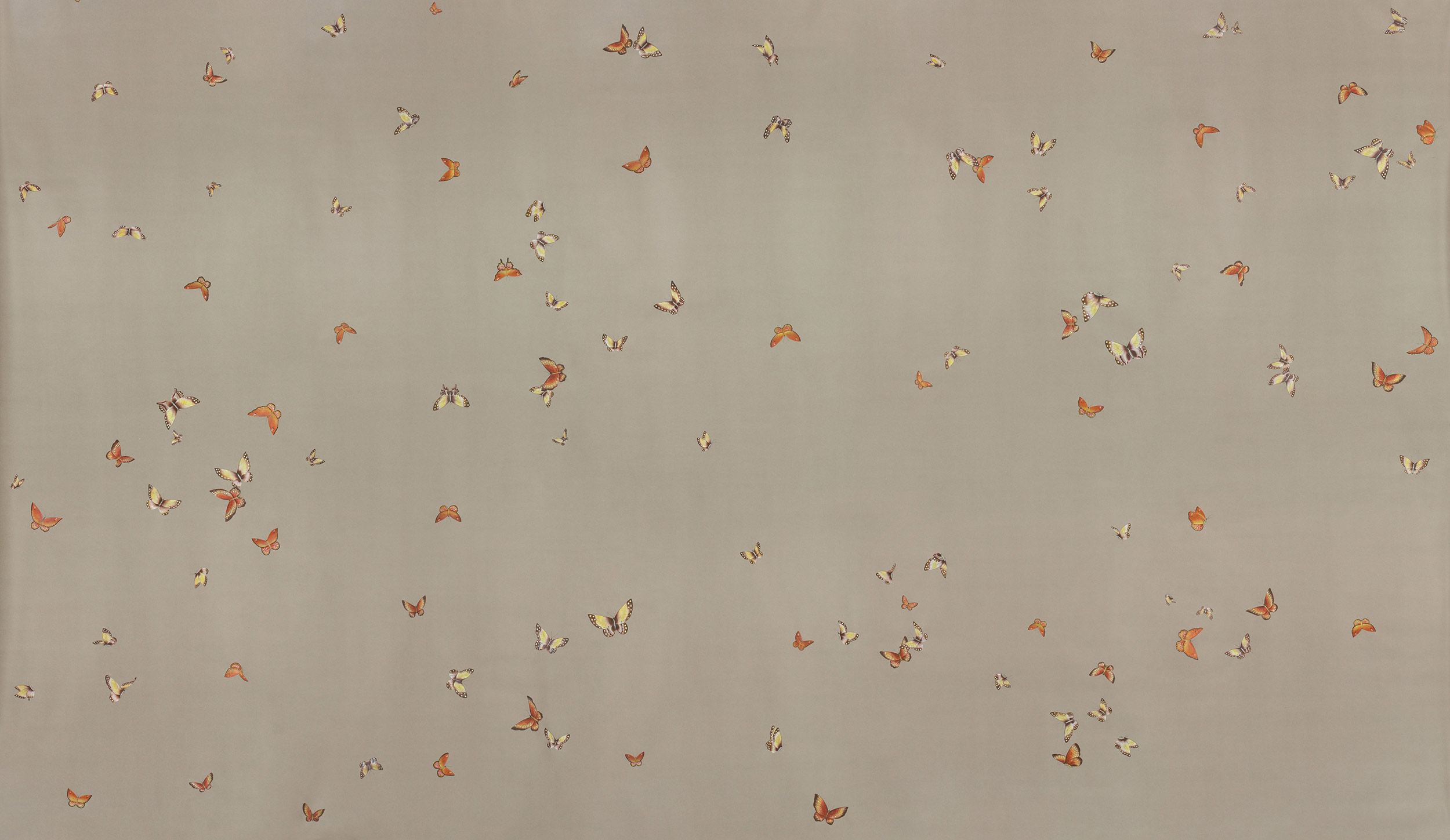 Обои ручная роспись Butterflies Echo on dyed paper Обои ручная роспись Butterflies Echo on dyed paper - постер Loft-Concept в Орле