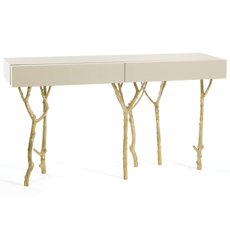 Консоль Fig Tree CONSOLE Ginger and Jagger Золотой Белый Консоль Fig Tree CONSOLE Ginger and Jagger Золотой Белый в Орле | Loft Concept