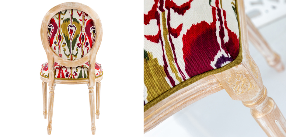 Стул Ikat Pattern Красно-белый Стул Ikat Pattern Красно-белый - Loft-Concept в Орле