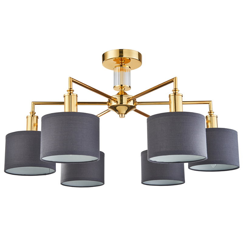Люстра Laurent Chandelier grey 65 Глянцевое золото Серый Прозрачный Люстра Laurent Chandelier grey 65 Глянцевое золото Серый Прозрачный в Орле | Loft Concept