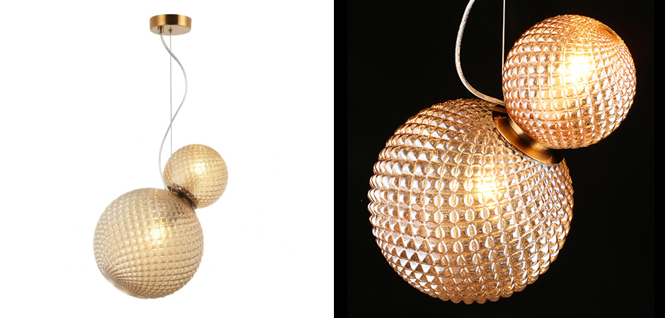 Подвесной светильник Perforated Bubbles с темным плафоном Подвесной светильник Perforated Bubbles с темным плафоном - Loft-Concept в Орле