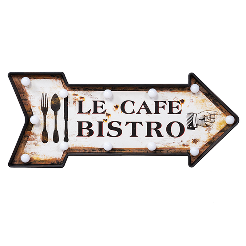 Аксессуар на стену Le cafe bistro Белый Коричневый винтаж в Орле | Loft Concept 