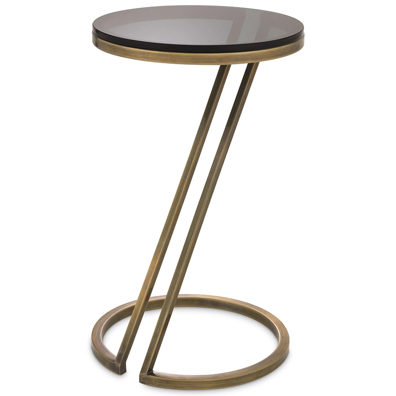 Приставной стол Eichholtz Side Table Falcone Brass Латунь Стекло Смок Приставной стол Eichholtz Side Table Falcone Brass Латунь Стекло Смок в Орле | Loft Concept
