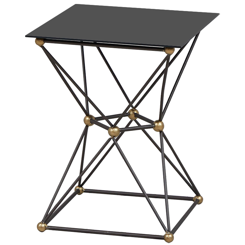 Приставной стол Rubio Side Table Черный Золотой Приставной стол Rubio Side Table Черный Золотой в Орле | Loft Concept