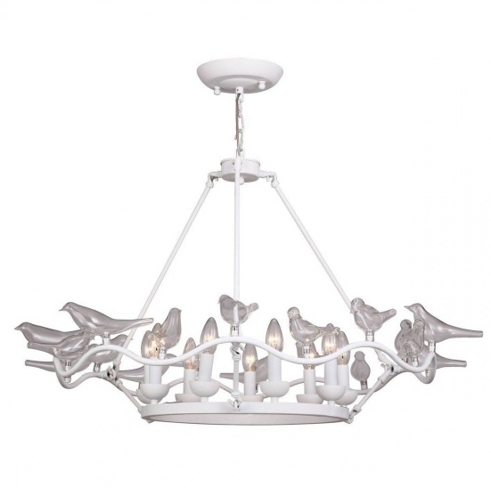 Люстра Dove Chandelier Glass Bird White Белый Люстра Dove Chandelier Glass Bird White Белый в Орле | Loft Concept