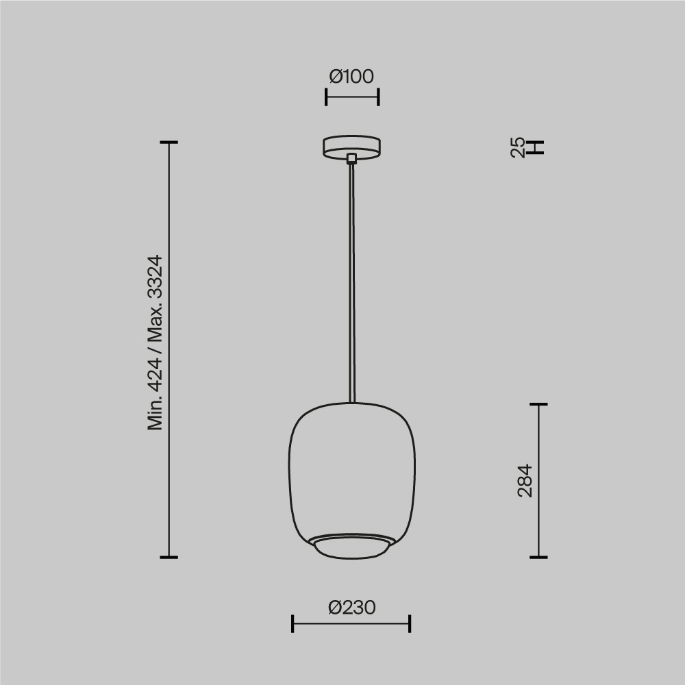 Подвесной светильник Brio Серый 3000К 12Вт в Орле