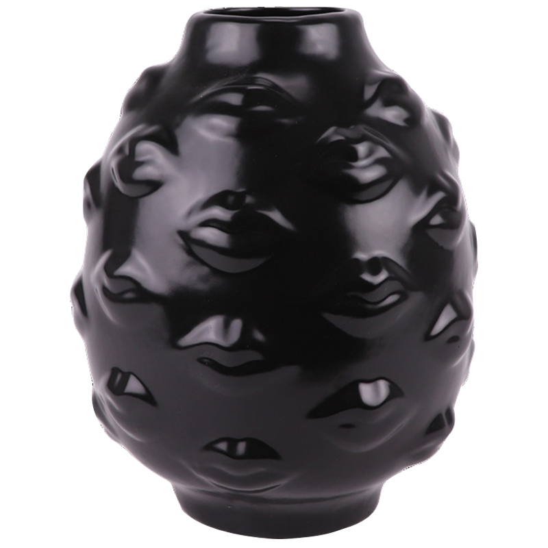 Ваза GILDED GALA ROUND BLACK Vase Черный Ваза GILDED GALA ROUND BLACK Vase Черный в Орле | Loft Concept