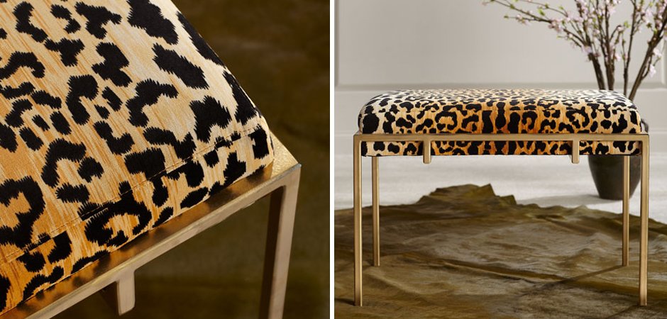 Пуф Metal and Leopard Ottoman Пуф Metal and Leopard Ottoman - Loft-Concept в Орле