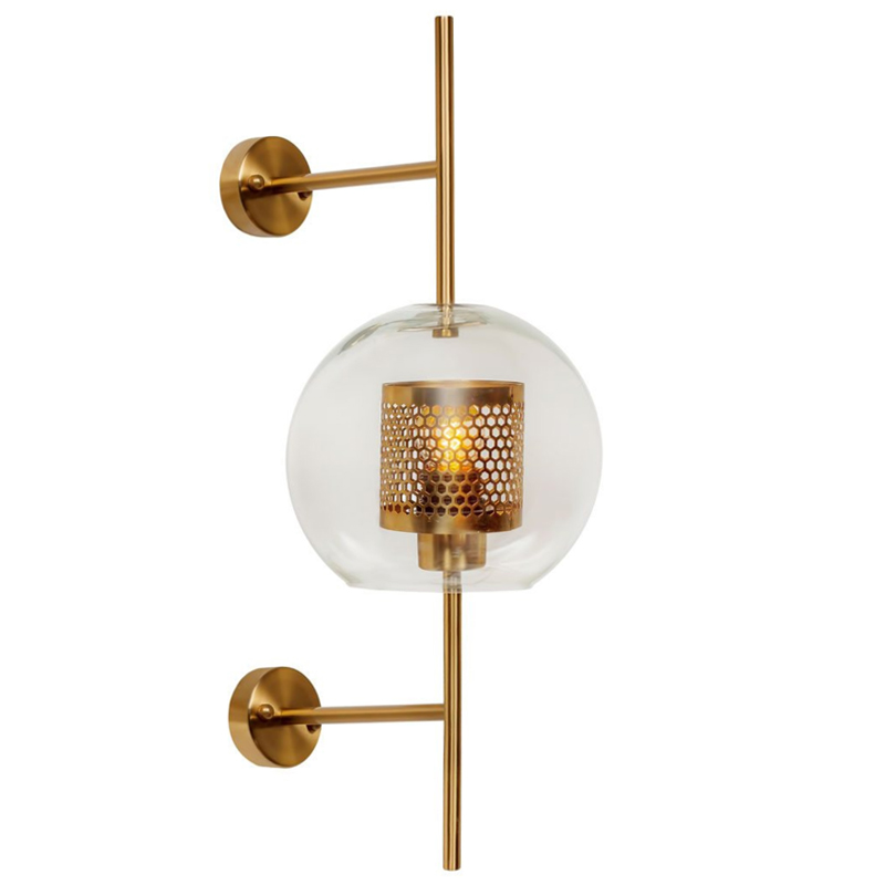 Бра Perforation Wall Lamp Gold 58 Золотой Прозрачное Стекло Бра Perforation Wall Lamp Gold 58 Золотой Прозрачное Стекло в Орле | Loft Concept