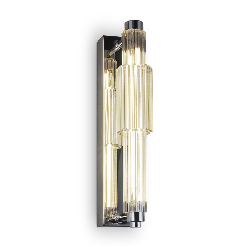 Бра с вертикальным узким плафоном Fuse Crystal Beige Хром Бежевый Бра с вертикальным узким плафоном Fuse Crystal Beige Хром Бежевый в Орле | Loft Concept
