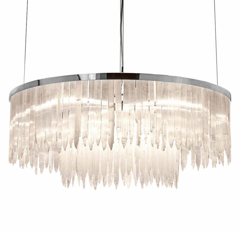 Люстра LAMP SELENITE MINI Nickel Oval Прозрачный белый Никель Люстра LAMP SELENITE MINI Nickel Oval Прозрачный белый Никель в Орле | Loft Concept