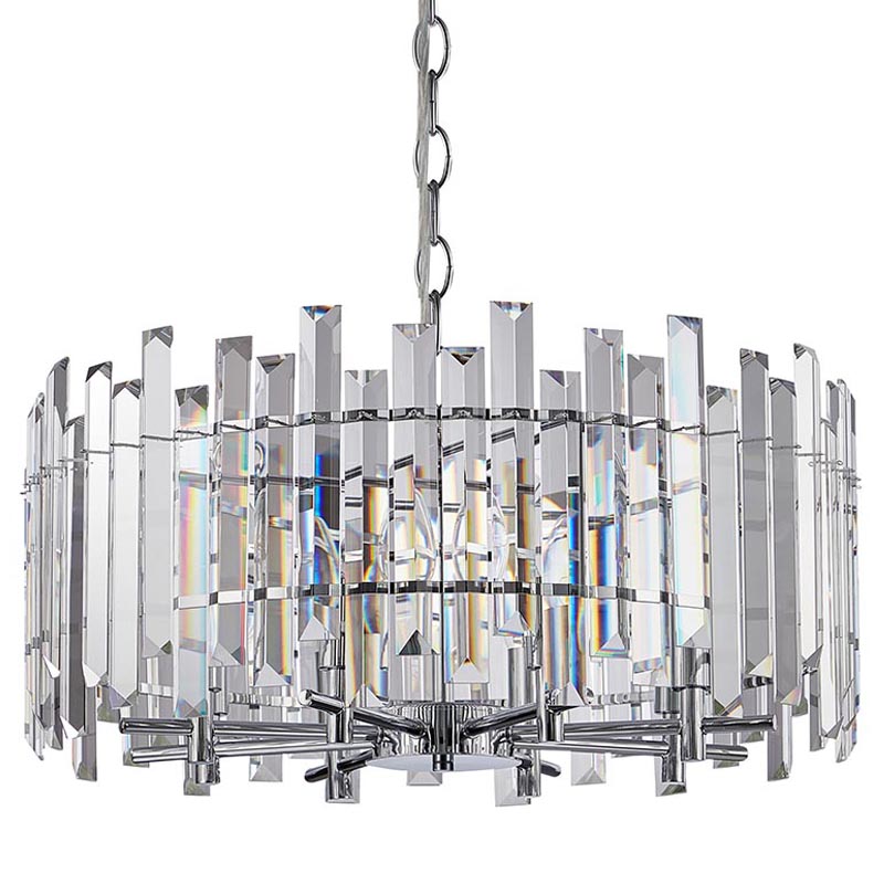 Люстра Langley Chandelier chrome 60 Хром Прозрачный Люстра Langley Chandelier chrome 60 Хром Прозрачный в Орле | Loft Concept