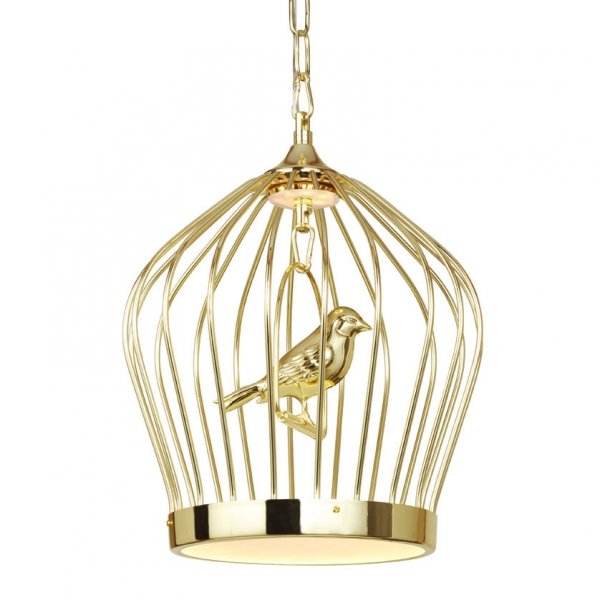 Люстра Birdcage Chandelier Gold Глянцевое золото Люстра Birdcage Chandelier Gold Глянцевое золото в Орле | Loft Concept