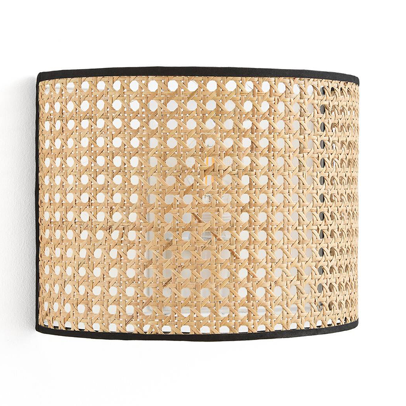 Бра Ottar Wicker Rattan beige black Бежевый Черный Бра Ottar Wicker Rattan beige black Бежевый Черный в Орле | Loft Concept