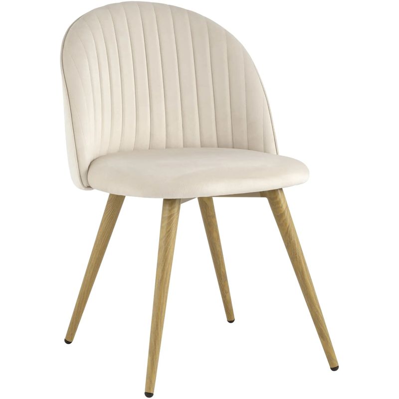 Стул Miruna Chair Молочный Велюр Молочный Древесина в Орле | Loft Concept 