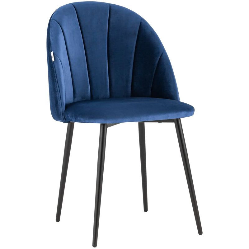 Стул Balsari S Chair Синий Велюр Синий Черный Стул Balsari S Chair Синий Велюр Синий Черный в Орле | Loft Concept