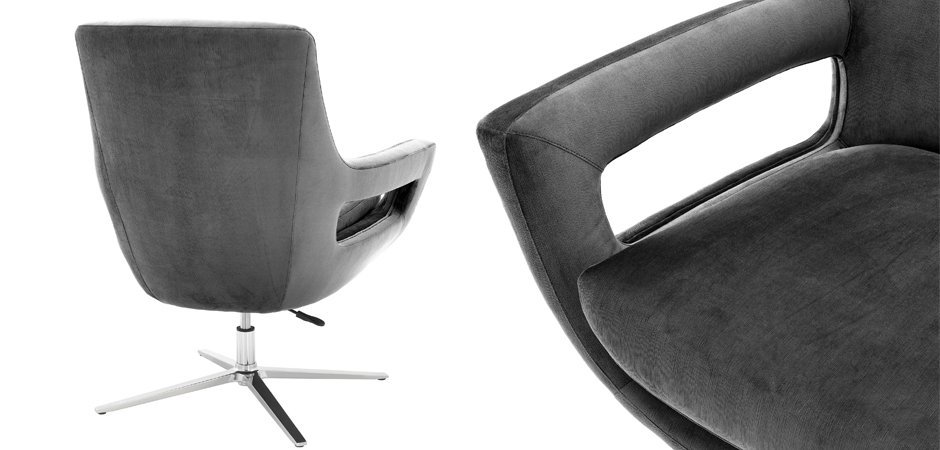 Кресло Eichholtz Swivel Chair Flavio Grey Кресло Eichholtz Swivel Chair Flavio Grey - Loft-Concept в Орле