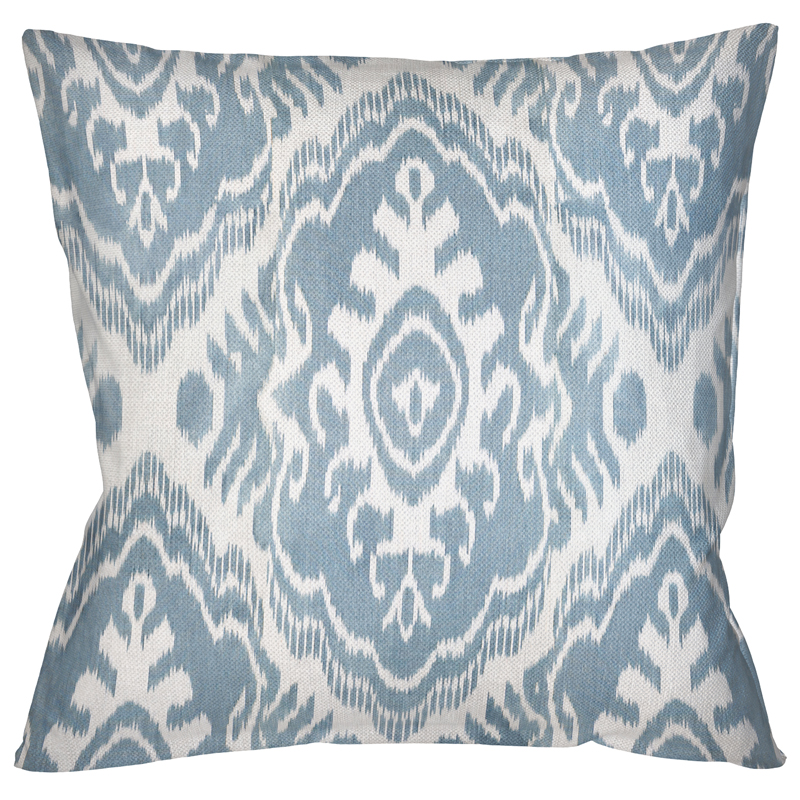 Декоративная подушка со светло-голубым узором Ikat Pattern Голубой Белый Бежевый Декоративная подушка со светло-голубым узором Ikat Pattern Голубой Белый Бежевый в Орле | Loft Concept