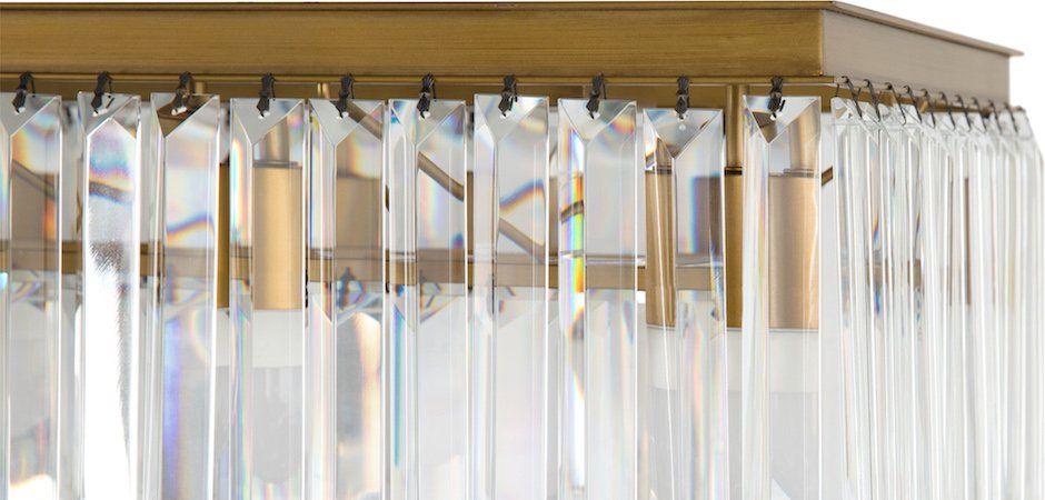 Люстра RH 1920s Odeon Clear Gold Square Chandelier Люстра RH 1920s Odeon Clear Gold Square Chandelier - Loft-Concept в Орле