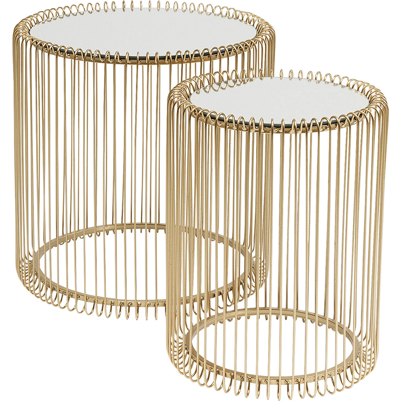 Комплект приставных столов Mirror Surface Brass Tables Латунь Зеркало Комплект приставных столов Mirror Surface Brass Tables Латунь Зеркало в Орле | Loft Concept