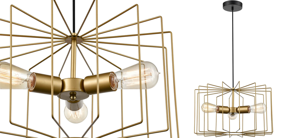 Люстра Cage Wire Color gold Люстра Cage Wire Color gold - Loft-Concept в Орле