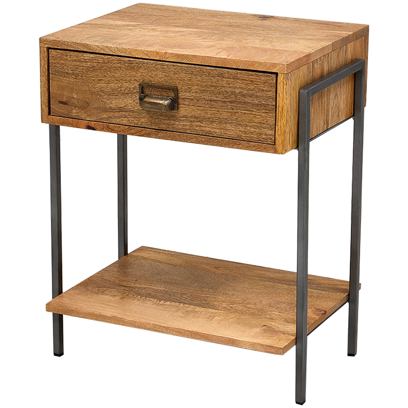 Тумбочка Dewi Loft Nightstand Древесина Латунь Черный Тумбочка Dewi Loft Nightstand Древесина Латунь Черный в Орле | Loft Concept