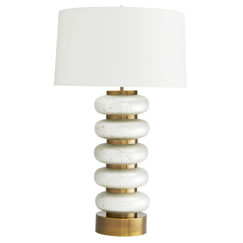 Дизайнерская настольная лампа GAELEN LAMP Белый Золотой Серый в Орле | Loft Concept 