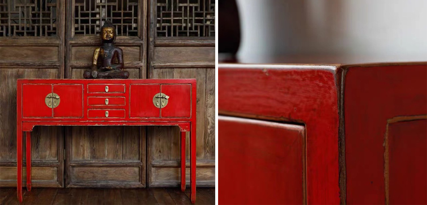 Красная Консоль в Китайском Стиле Red Console Chinese - фото