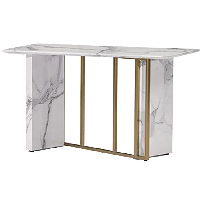 Консоль Marble Corner Белый Латунь Консоль Marble Corner Белый Латунь в Орле | Loft Concept