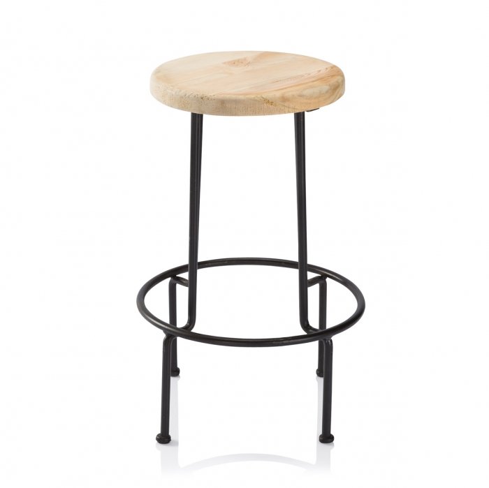 Барный стул Industrial Iron Linden Bar Stool Древесина Черный в Орле | Loft Concept 