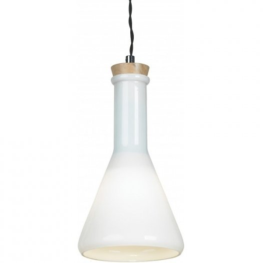 Подвесной светильник Glass Bottle Light 1 Белый Подвесной светильник Glass Bottle Light 1 Белый в Орле | Loft Concept