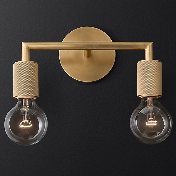 Бра RH Utilitaire Double Sconce Brass Латунь Бра RH Utilitaire Double Sconce Brass Латунь в Орле | Loft Concept