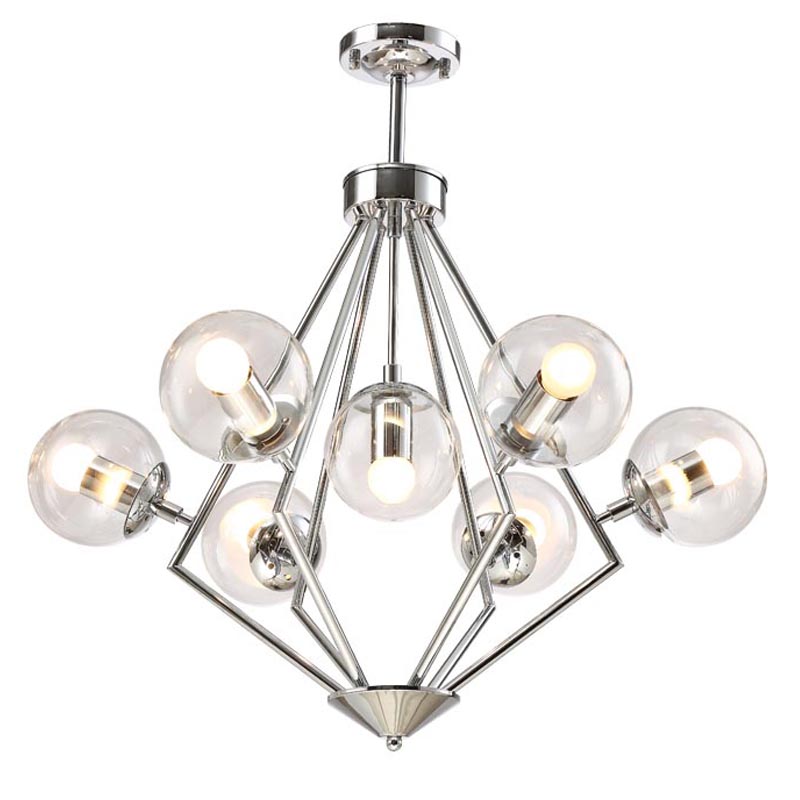 Люстра Liebaud Chandelier 7 lamp Хром Люстра Liebaud Chandelier 7 lamp Хром в Орле | Loft Concept