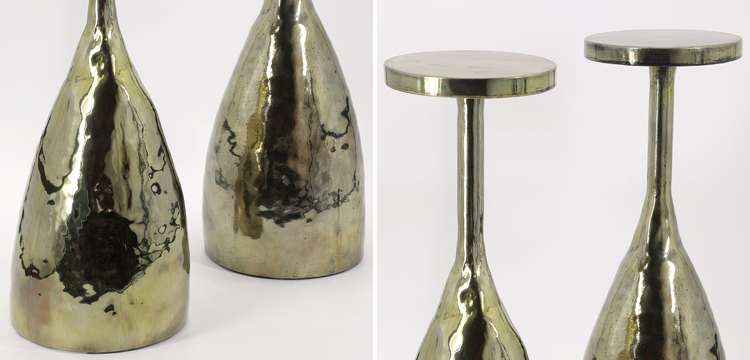 Philippe Hiquily Quille Laiton martele Side Table - фото