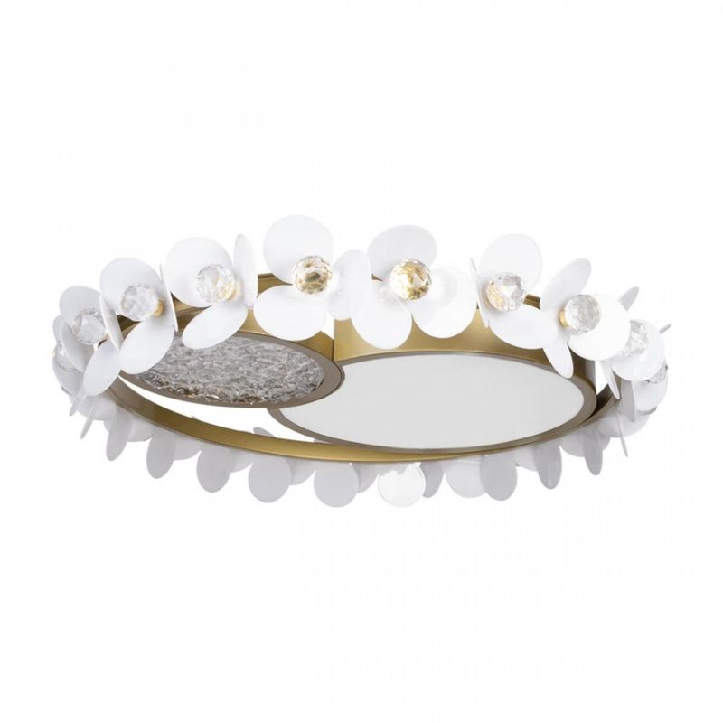 Потолочный светильник Белые Цветы White Flowers Ceiling lamp D 56 Белый Золотой Потолочный светильник Белые Цветы White Flowers Ceiling lamp D 56 Белый Золотой в Орле | Loft Concept
