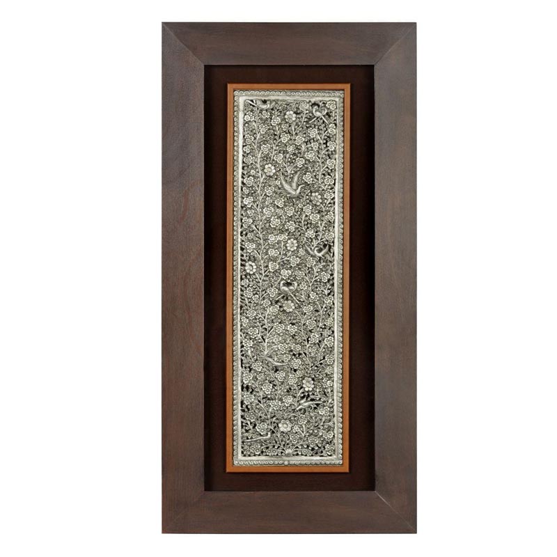 Панно Valene Silver Flowers 120 Черный Серебряный Коричневый Панно Valene Silver Flowers 120 Черный Серебряный Коричневый в Орле | Loft Concept