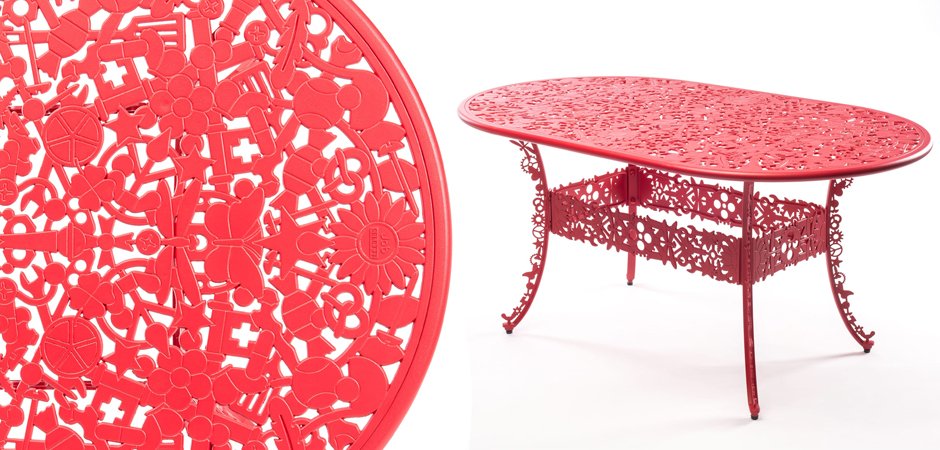Обеденный стол Industry Collection ALUMINIUM OVAL TABLE – RED Обеденный стол Industry Collection ALUMINIUM OVAL TABLE – RED - Loft-Concept в Орле