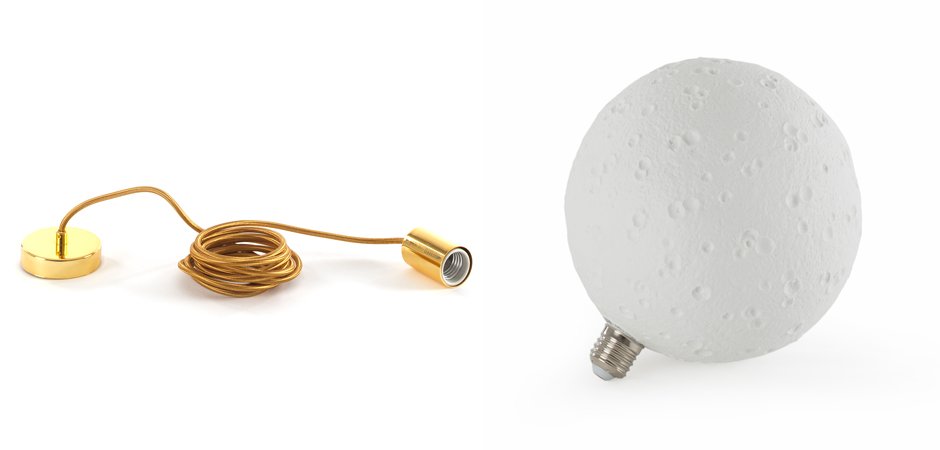 Подвесной светильник Seletti Moon Bulb Big Подвесной светильник Seletti Moon Bulb Big - Loft-Concept в Орле