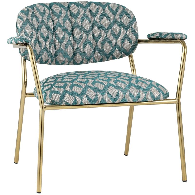 Полукресло Singer Chair Голубой Орнамент Голубой пастельный Золотой Полукресло Singer Chair Голубой Орнамент Голубой пастельный Золотой в Орле | Loft Concept