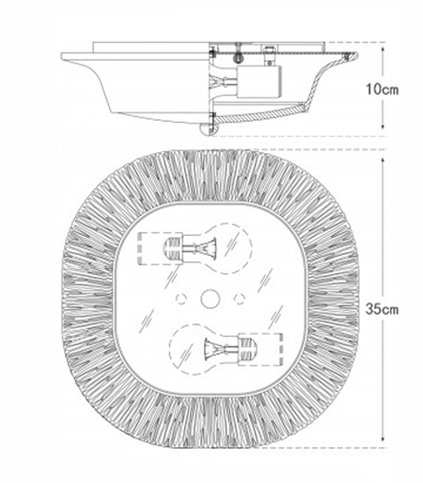 Потолочный светильник Utopia Round Sconce Gold в Орле