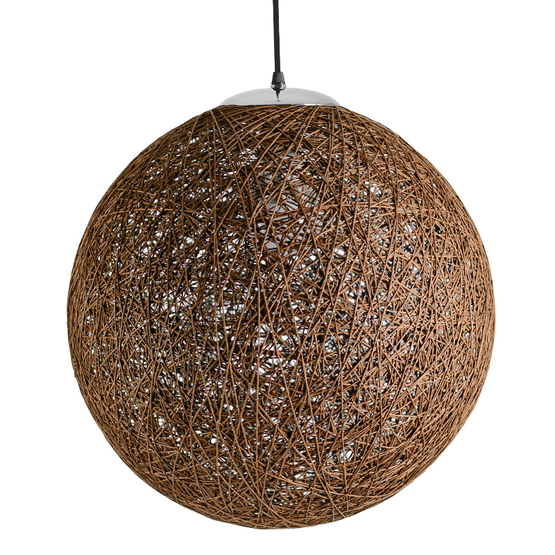 Подвесной светильник Moooi Thread Papier Mache Lamp brown Коричневый Подвесной светильник Moooi Thread Papier Mache Lamp brown Коричневый в Орле | Loft Concept