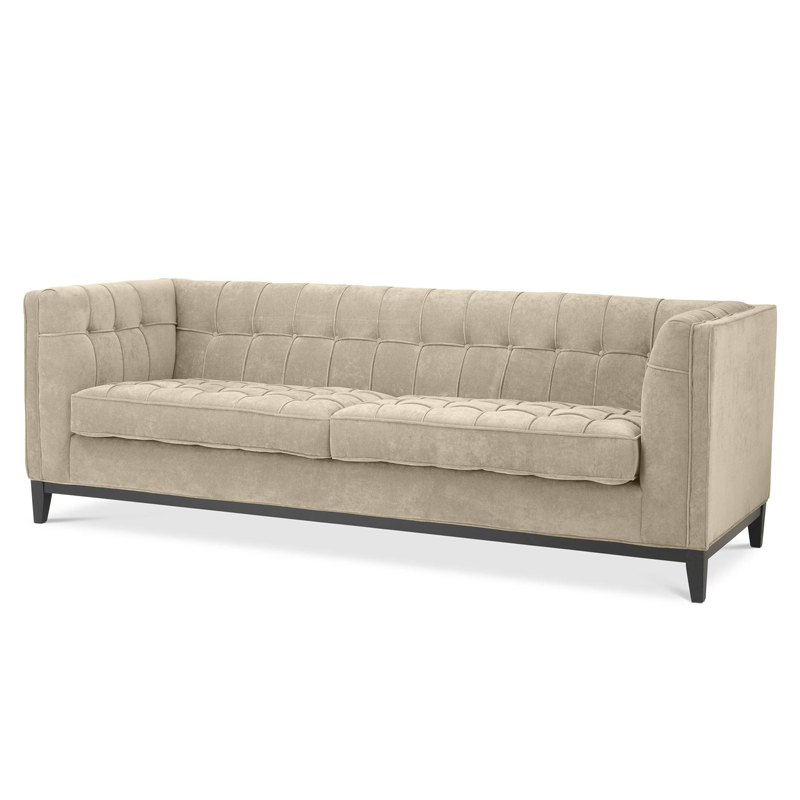 Диван Eichholtz Sofa Aldgate Greige Бежево-серый Черный Диван Eichholtz Sofa Aldgate Greige Бежево-серый Черный в Орле | Loft Concept