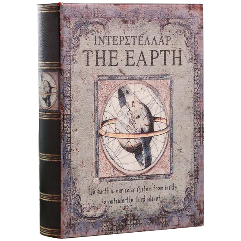 Шкатулка-книга Interstellar The Earth Book Box Серый Коричневый Золотой Шкатулка-книга Interstellar The Earth Book Box Серый Коричневый Золотой в Орле | Loft Concept