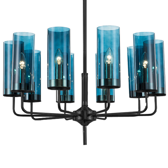 Люстра Black & Blue Glass Tube Chandelier 10 Графитовый Сапфир (Sapphire) Люстра Black & Blue Glass Tube Chandelier 10 Графитовый Сапфир (Sapphire) в Орле | Loft Concept