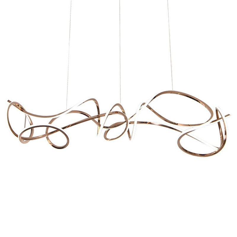 Светодиодная люстра Curly Ribbon Light Глянцевое золото Светодиодная люстра Curly Ribbon Light Глянцевое золото в Орле | Loft Concept