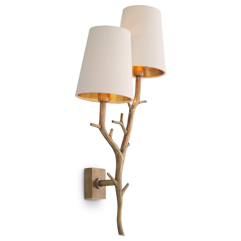 Бра Eichholtz Wall Lamp Syracuse Латунь Белый в Орле | Loft Concept 